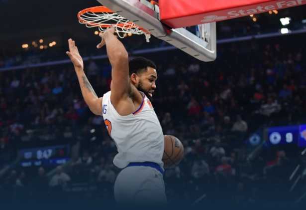 尼克斯险胜篮网，唐斯26+15布伦森17+8，米诺特22+5